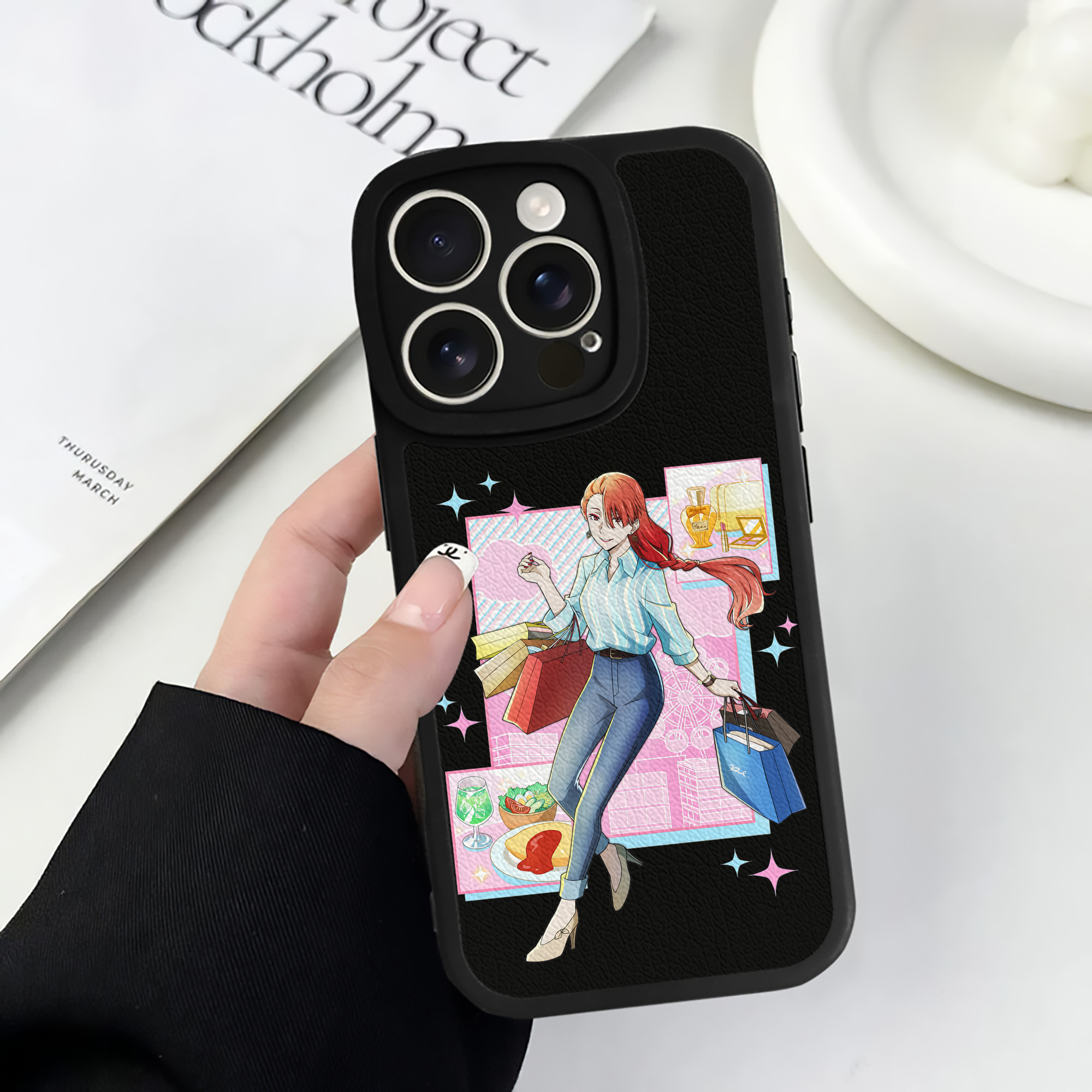 （画像用） 文豪ストレイドッグス Bungo Stray Dogs 【iPhone 16シリーズ対応】シリコンスマホケース（レザー調） 材質：シリコン